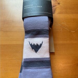 NWT Burton Women's Midweight Socks 2-Pack - Purple and Gray